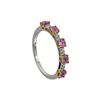 Image 2 : 14k White Gold 0.80ct Pink Sapphire & 0.10ct Diamo