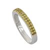 Image 2 : 14K White Gold 0.45ctw Yellow Sapphire Band Ring