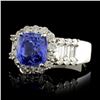 Image 2 : 18K White Gold 3.10ct Sapphire & 1.18ct Diamond Ri