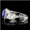 Image 3 : 18K White Gold 3.10ct Sapphire & 1.18ct Diamond Ri