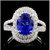 Image 1 : 18K Gold 2.20ct Tanzanite & 1.05ctw Diamond Ring