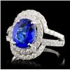 Image 2 : 18K Gold 2.20ct Tanzanite & 1.05ctw Diamond Ring