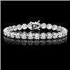 Image 1 : 18k White Gold 10.00ct Diamond Tennis Bracelet