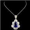 Image 2 : 18K Gold 12.07ct Tanzanite & 2.56ctw Diamond Penda