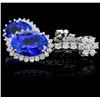 Image 2 : 18K Gold 10.09ct Tanzanite & 1.68ct Diamond Earrin