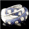 Image 2 : 18K Gold 2.36ct Sapphire & 1.59ctw  Diamond Ring