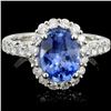 Image 1 : 18K Gold 2.14ct Sapphire & 0.68ct Diamond Ring