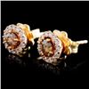 Image 2 : 14K Gold 0.63ctw Fancy Diamond Earrings