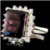 Image 2 : 14K Gold 6.63ct Tourmaline & 0.67ctw Diamond Ring