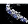 Image 3 : 14k Gold 12.00ct Tanzanite & 0.70ct Diamond Brace