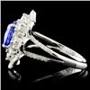 Image 3 : 18K W Gold 2.00ct Sapphire & 0.98ct Diamond Ring