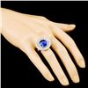 Image 3 : 18K Gold 7.96ct Tanzanite & 1.20ctw Diamond Ring