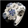 Image 2 : 14K Gold 2.48ctw Sapphire & 0.78ctw Diamond Ring