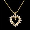 Image 1 : 14K Gold 0.48ctw Diamond Pendant