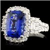 Image 2 : 18K Gold  5.60ct Tanzanite & 1.44ct Diamond Ring