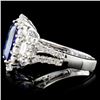 Image 3 : 18K Gold  5.60ct Tanzanite & 1.44ct Diamond Ring