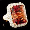 Image 3 : 18K Gold 30.54ct Tourmaline & 3.73ctw Diamond Ring