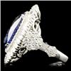 Image 3 : 18K Gold 21.41ct Sapphire & 5.93ctw Diamond Ring