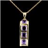 Image 1 : 14K Gold 2.35ct Amethyst Pendant