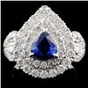 Image 1 : 18K Gold 1.10ct Sapphire & 1.43ct Diamond Ring