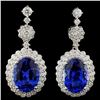 Image 1 : 18K Gold 9.03ct Tanzanite & 2.27ct Diamond Earring