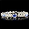 Image 1 : 18K Gold 5.52ct Tanzanite & 4.38ctw Diamond Bracel