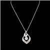 Image 2 : 18k White Gold 0.85ctw Diamond Pendant