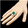 Image 3 : 18K Gold 8.19ct Emerald & 1.68ctw Diamond Ring