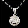 Image 1 : 14K Gold 0.69ctw Diamond Pendant