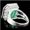 Image 3 : 18K Gold 9.68ct Emerald & 3.78ctw Diamond Ring