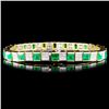 Image 2 : 18K Gold 6.21ct Emerald & 3.84ctw Diamond Bracelet