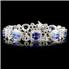 Image 1 : 14K Gold 13.09ct Tanzanite & 1.77ct Diamond Bracel