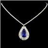 Image 1 : 18K Gold 9.76ct Tanzanite & 5.09ctw Diamond Neckla