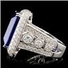 Image 3 : 18K Gold 21.50ct Tanzanite & 3.93ctw Diamond Ring