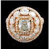 Image 3 : 18K Rose Gold  3.49ctw Diamond Ring