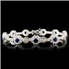 Image 1 : 14K Gold 2.30ct Sapphire & 6.30ctw Diamond Bracele