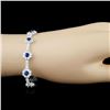 Image 3 : 14K Gold 2.30ct Sapphire & 6.30ctw Diamond Bracele