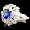 Image 2 : 18K Gold 2.01ct Sapphire & 1.77ctw Diamond Ring