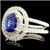 Image 2 : 18K Gold 1.22ct Sapphire & 0.58ctw Diamond Ring