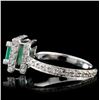 Image 3 : 14K White Gold 1.35ct Emerald & 1.64ct Diamond Rin