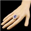 Image 3 : 14K Gold 4.32ct Tanzanite & 1.38ctw Diamond Ring