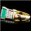 Image 3 : 18K Gold 4.65ct Emerald & 0.63ct Diamond Ring