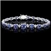 Image 1 : `14k Gold 12.00ct Tanzanite & 0.70ct Diamond Brace