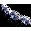Image 2 : `14k Gold 12.00ct Tanzanite & 0.70ct Diamond Brace