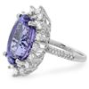 Image 2 : 14K Gold 16.00ct Tanzanite & 1.50ct Diamond Ring