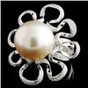 Image 2 : 18K WG 14.00mm South Sea Pearl & 0.70ct Diamond Ri