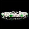 Image 2 : 18K Gold 6.47ct Tsavorite & 2.35ctw Diamond Bracel