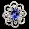 Image 1 : 18K White Gold 1.75ct Tanzanite & 1.22ct Diamond R