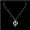 Image 2 : 14K Gold 0.38ctw Diamond Pendant