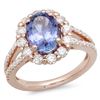 Image 1 : 14K Rose Gold 2.50ct Tanzanite & 1.00ct Diamond Ri